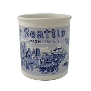 Vintage Seattle Souvenir Mug, Seattle Skyline, Kingdome Stadium RARE